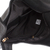 Handtasche mit Baumwollakzent und Ledergriff - Handtasche mit besticktem Kolibri-Griff aus schwarzem Leder