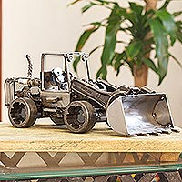 Recycled auto parts sculpture, Rustic Loader