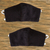 Cotton face masks, 'Zapotec Midnight' (pair) - 2 Handwoven 2-Layer Black Cotton Elastic Headband Face Masks