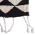 Wool table runner, 'Mountains of Teotitlán' (39 inch) - Black and Ecru Triangle Motif Table Runner (39 Inch)