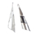 Silver drop earrings, 'Modern Pyramid' - Matte Fine Silver Signed Modern Drop Earrings (image 2b) thumbail