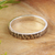 Unisex silver band ring, 'Rough and Smooth' - Textured Unisex Silver 950 Band Ring (image 2) thumbail