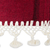 Cotton table runner, 'Burgundy Zapotec Tradition' - Zapotec Handwoven Burgundy  and Ivory Cotton Table Runner