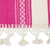 Cotton table runner, 'Oaxaca Azalea' (98 inch) - 98 Inch Handwoven Fuchsia & Ivory Cotton Table Runner