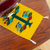 Wool table runner, 'Birds of Teotitlan in Maize' - Yellow/Multi Bird Themed Small Wool Table Runner (image 2b) thumbail
