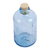 Geblasene Glasflasche, „Azure Currents“ – Umweltfreundliche handgeblasene azurblaue Recyclingglasflasche mit Kork