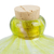 Blown glass bottle, 'Lemon Lime Currents' - Eco Friendly Handblown Lemon Lime Recycled Glass Bottle (image 2b) thumbail
