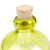 Blown glass bottle, 'Lemon Lime Currents' - Eco Friendly Handblown Lemon Lime Recycled Glass Bottle