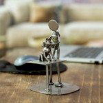 Recycled auto parts sculpture, 'Rustic Veterinarian' - Unique Recycled Auto Parts Veterinarian Sculpture