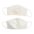Cotton and polyester face masks, 'Subtle Ivory' (pair) - Pair 3-Layer Ivory Polyester Cotton Elastic Loop Face Masks (image 2c) thumbail