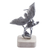 Escultura de aluminio y mármol. - Estatuilla de arcángel de mármol y aluminio fundido a mano