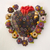 arte de la pared de cerámica - Escultura de pared de corazón floral estilo árbol de la vida de cerámica