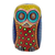 Wood alebrije figurine, 'Mystical Owl' - Colorful Hand Carved and Painted Alebrije Owl Sculpture