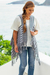 Cotton vest, 'Chiapas Chic' - Hand Woven Black and White Cotton Vest thumbail