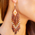 Glass beaded waterfall earrings, 'Espresso Brown Cascade' - Huichol Handcrafted Espresso Brown Beadwork Earrings (image 2c) thumbail
