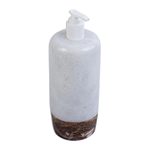 Marble bath accessory set, 'Elite' - Natural White Marble and Onyx Bath Set (8 Pieces)