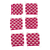 Wool coasters, 'Zapotec Diamond in Fuchsia' (set of 6) - Set of 6 Hand Loomed Wool Coasters in Fuchsia and Pink