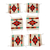 Untersetzer aus Wolle, (6er-Set) - Mehrfarbige Untersetzer aus gewebter Wolle im Zapoteken-Stil (6er-Set)