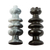 Marble and obsidian chess pieces, 'Sophisticate' - Hand Carved Grey Marble-Black Obsidian Chess Pieces Set (image 2b) thumbail