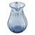 Hand blown glass pitcher, 'Denim Blue' - Fluted Blue Recycled hand Blown Glass Pitcher (image 2b) thumbail