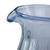 Hand blown glass pitcher, 'Denim Blue' - Fluted Blue Recycled hand Blown Glass Pitcher (image 2c) thumbail