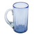 Hand blown beer mugs, 'Denim Blue' (set of 6) - Artisan Crafted Recycled Beer Mugs in Blue (Set of 6) (image 2d) thumbail