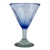 Hand blown martini glasses, 'Fiesta Azul' (set of 6) - Hand Blown Blue Martini Glasses from Mexico (Set of 6)