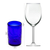 Hand blown champagne flutes, 'Denim Blue' (set of 6) - Hand Blown Blue Recycled Glass Champagne Flutes (Set of 6)