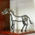 Skulptur aus recycelten Autoteilen - Minimalistische rustikale Pferdeskulptur aus Metall