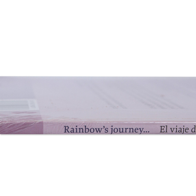 Buch „Regenbogens Reise ins vergessene Land“ - Buntes Kindermärchenbuch auf Englisch und Spanisch