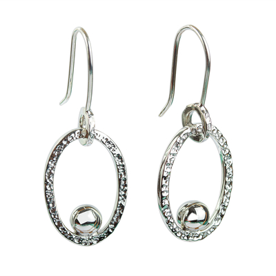 Silver dangle earrings, 'Bright Spark' - 950 Silver Taxco Mexico Dangle Earrings