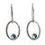 Blaue Topas-Ohrhänger - Ohrhänger aus Blautopas und 950er Silber