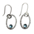 Blue topaz dangle earrings, 'Bright Spark' - Blue Topaz and 950 Silver Dangle Earrings (image 2b) thumbail