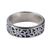 Sterling silver band ring, 'Sunflower Garland' - Sunflower Band Ring in 950 Taxco Silver thumbail