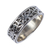 Sterling silver band ring, 'Sunflower Garland' - Sunflower Band Ring in 950 Taxco Silver (image 2d) thumbail