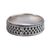 950 silver band ring, 'Elegant Fretwork' - 950 Silver Fretwork Band Ring from Mexico thumbail