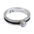 Cultured pearl band ring, 'Modern Magic' - Modern 950 Silver and Cultured Pearl Band Ring (image 2c) thumbail