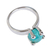 Turquoise solitaire ring, 'Sky Facets' - Taxco Sterling Silver and Natural Turquoise Solitaire Ring (image 2a) thumbail