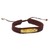 Amber pendant bracelet, 'Electrum in Brown' - Amber Pendant Unisex Bracelet from Mexico thumbail