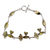 Amber link bracelet, 'Golden Wren' - Bird-Themed Bracelet in Sterling Silver and Amber thumbail