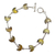 Amber link bracelet, 'Ancient Crescent Moons' - Natural Amber Crescent Moon Link Bracelet