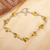 Amber link bracelet, 'Ancient Hearts' - Heart Shaped Amber Link Bracelet (image 2) thumbail