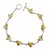 Amber link bracelet, 'Ancient Hearts' - Heart Shaped Amber Link Bracelet thumbail