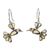 Amber dangle earrings, 'Golden Wren' - Amber Bird Dangle Earrings from Mexico thumbail