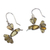 Amber dangle earrings, 'Golden Wren' - Amber Bird Dangle Earrings from Mexico (image 2b) thumbail