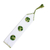 Embroidered cotton bookmarks, 'San Cristobal Valley' - Hand Embroidered Green and White Bookmarks (Pair) (image 2a) thumbail