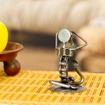 Recycled auto parts sculpture, 'Pigeon Pose I' - Unique Yoga-Themed Recycled Metal Statuette