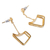 Gold plated dangle earrings, 'Modern Geometry' - Gold Plated Contemporary Dangle Earrings (image 2a) thumbail