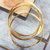 Gold plated stacking bangle bracelets, 'Gold Ribbon' (set of 7) - Gold Plated Stacking Bangle Bracelet Set (Set of 7) thumbail
