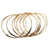 Gold plated stacking bangle bracelets, 'Gold Ribbon' (set of 7) - Gold Plated Stacking Bangle Bracelet Set (Set of 7)
